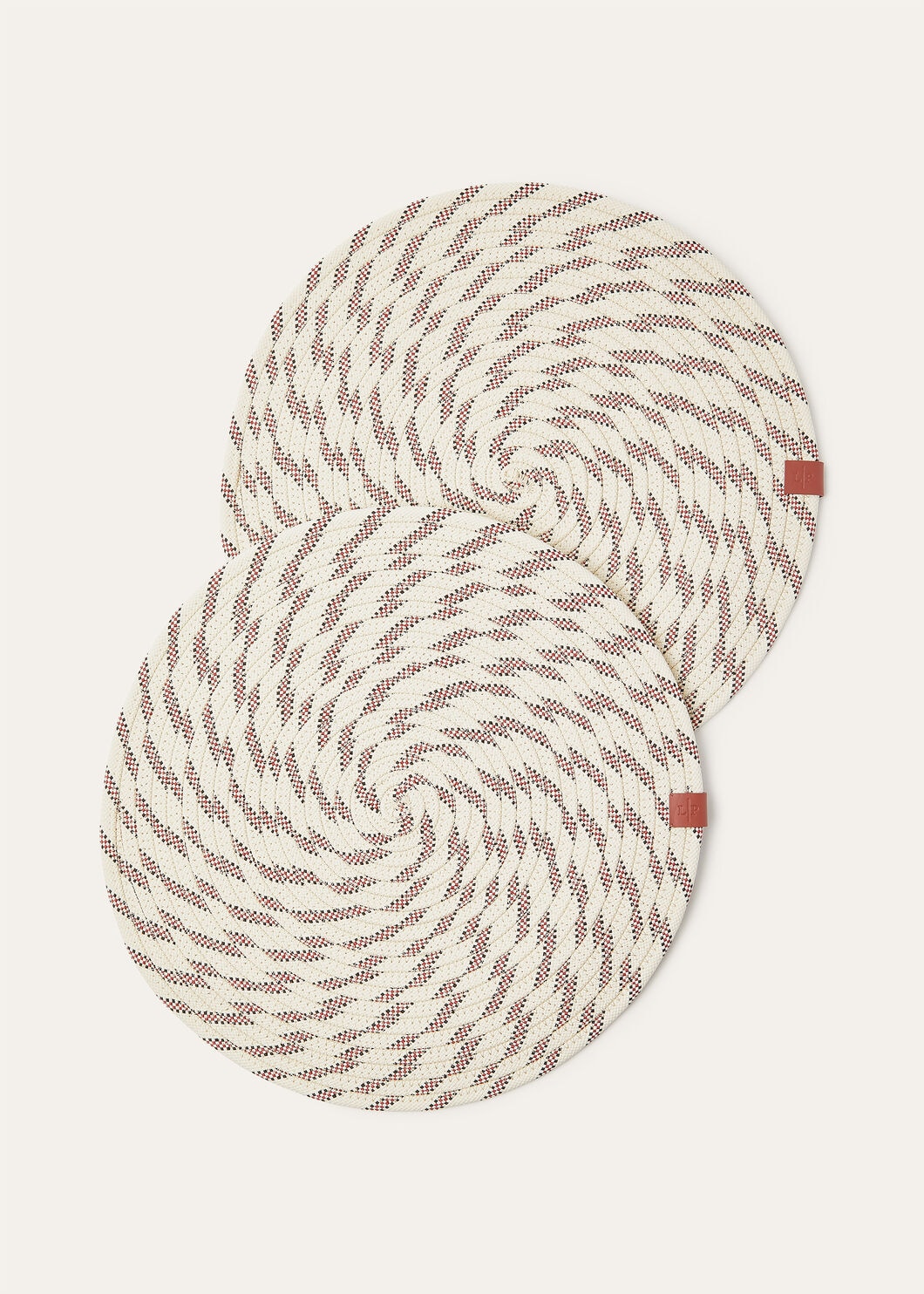 SET OF 2 PLACEMATS OXFORD STRIPE ROPE
