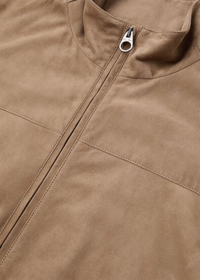 LORO PIANA BOMBER LOWERED SUEDE