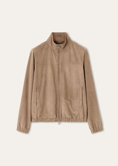 LORO PIANA BOMBER LOWERED SUEDE