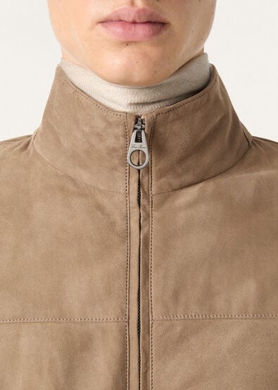 LORO PIANA BOMBER LOWERED SUEDE