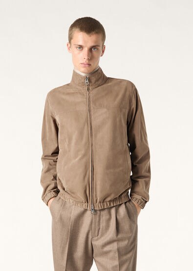 LORO PIANA BOMBER LOWERED SUEDE