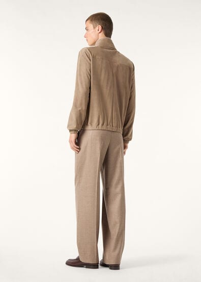 LORO PIANA BOMBER LOWERED SUEDE