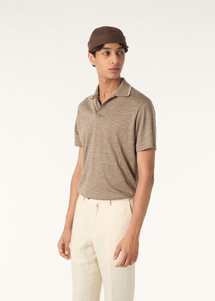 SURAJ TAL POLO BUTTONLESS CASH LINEN SILK SINGLE JERSEY_FAQ7650_H0WF_3