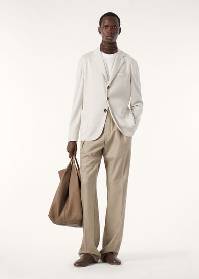 SWEATER NOTCH SB JACKET  WOOL LINEN