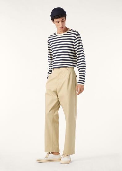 BARQUETINE CREW NECK LS COTTON STRIPES