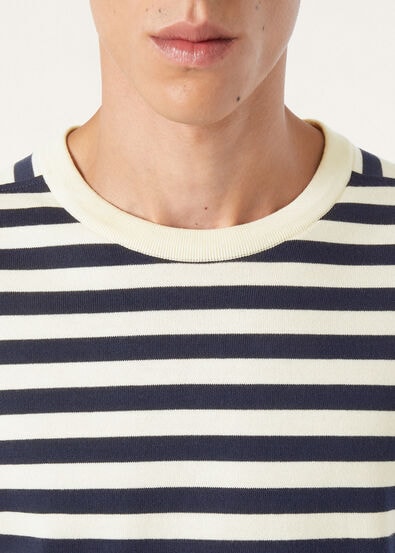 BARQUETINE CREW NECK LS COTTON STRIPES