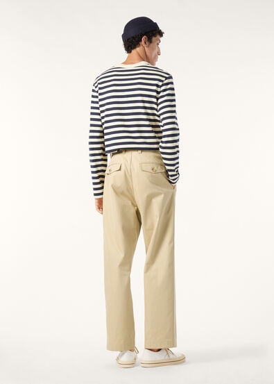 BARQUETINE CREW NECK LS COTTON STRIPES