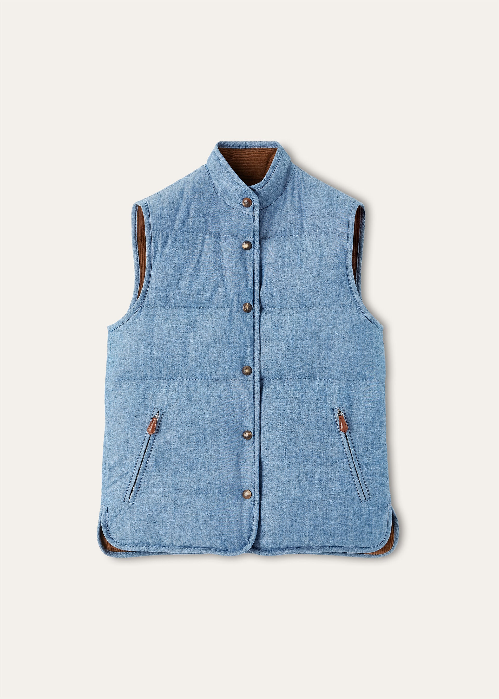 KRIS VEST OKAYAMA CHAMBRAY