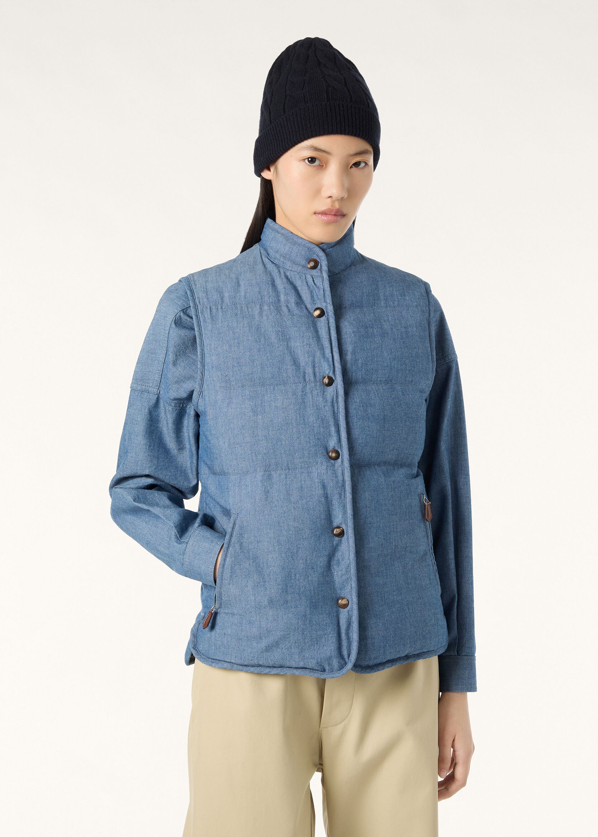 KRIS VEST OKAYAMA CHAMBRAY