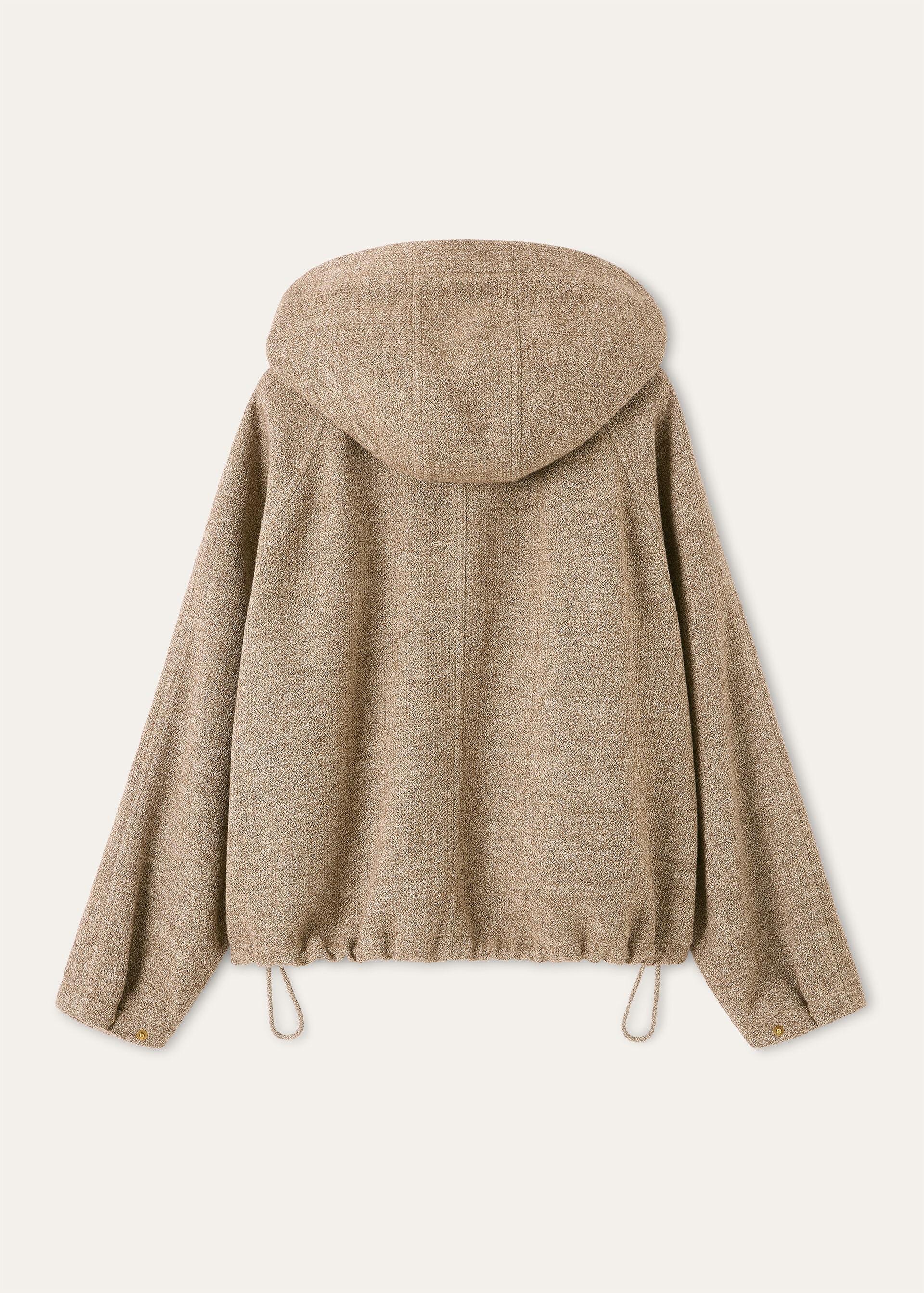 CELLINA PARKA MOULINE' WOOL LINEN SILK