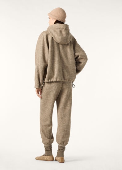 CELLINA PARKA MOULINE' WOOL LINEN SILK