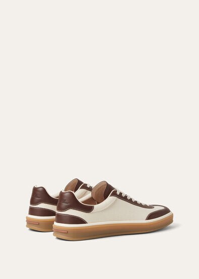 TENNIS WALK CANVAS ROUNDED LEATHER