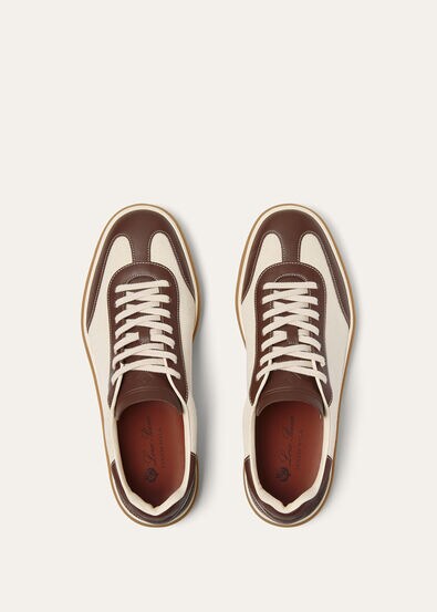 TENNIS WALK CANVAS ROUNDED LEATHER