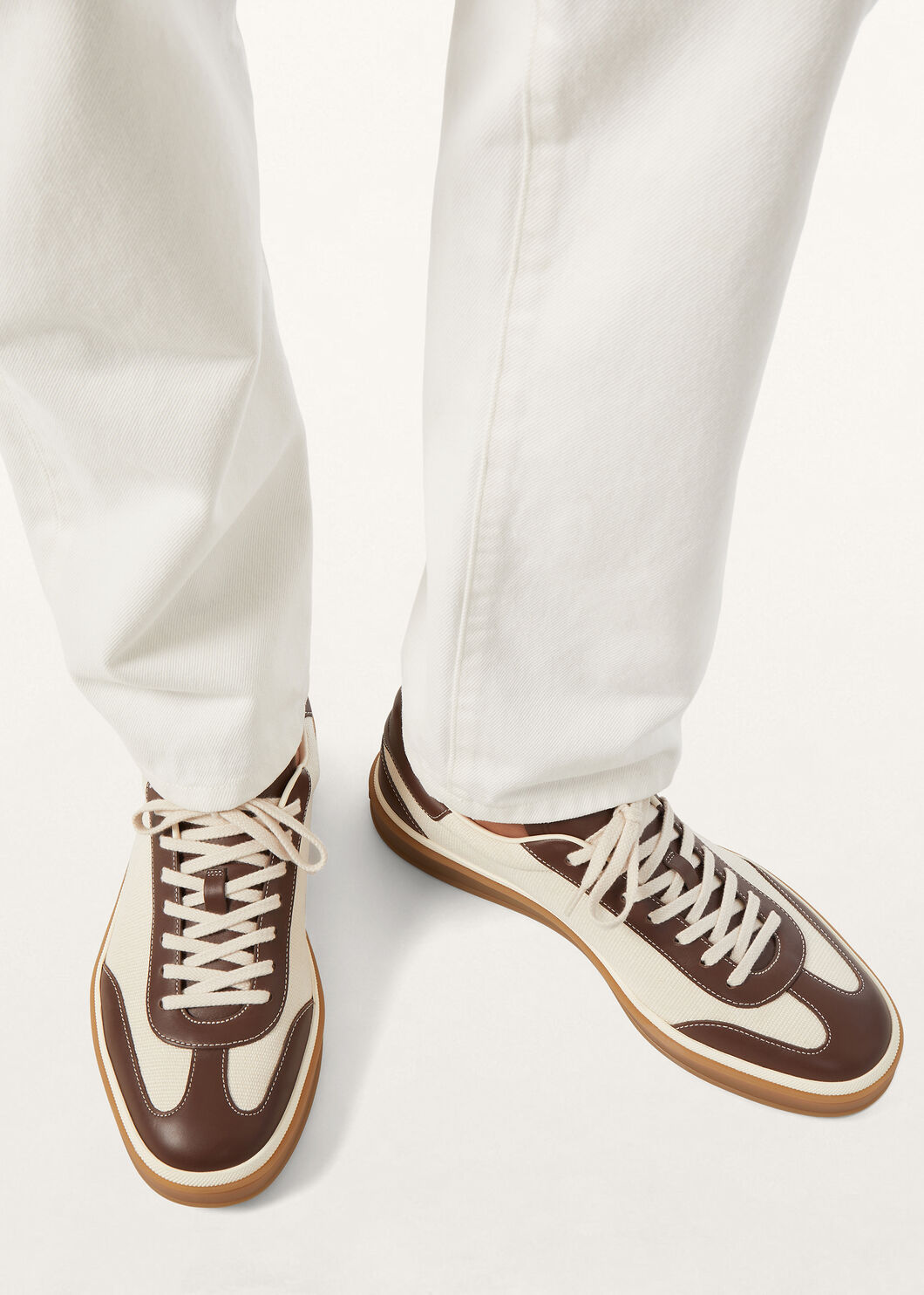 TENNIS WALK CANVAS ROUNDED LEATHER