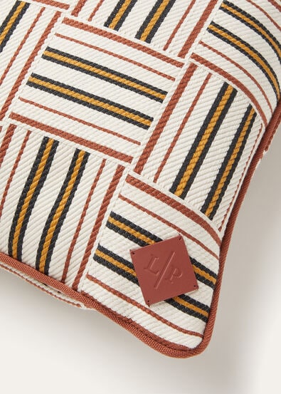SQUARE CUSHION DEHORS INTARSIA STRIPE