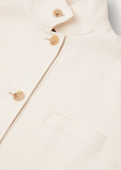 LISMORE FIELD JACKET STRUCTURED LINEN WOOL