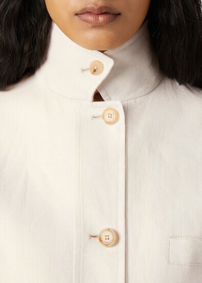 LISMORE FIELD JACKET STRUCTURED LINEN WOOL