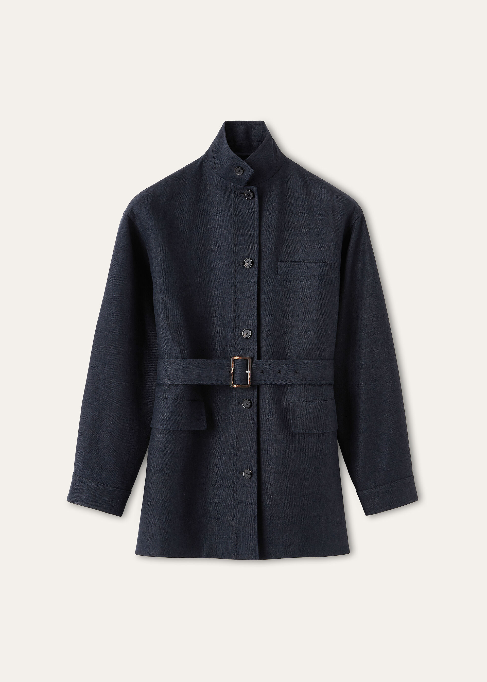 LISMORE FIELD JACKET STRUCTURED LINEN WOOL