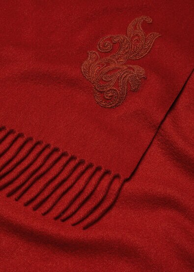 GRANDE UNITA SCARF CHANDANI HORSE EMBROIDERED CASH