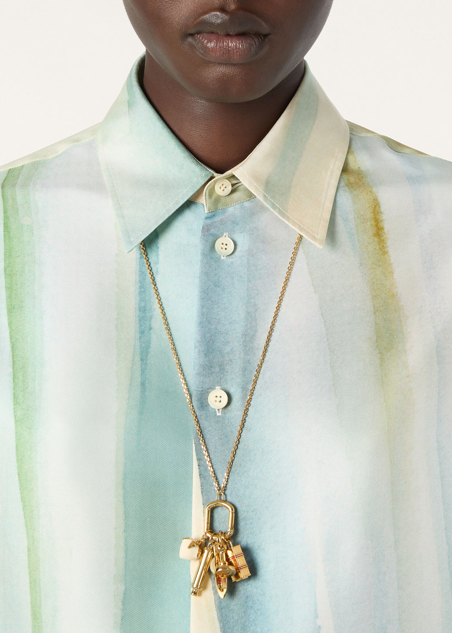 THEA SQUARE COLLAR SHIRT SUNRISE SILK TWILL