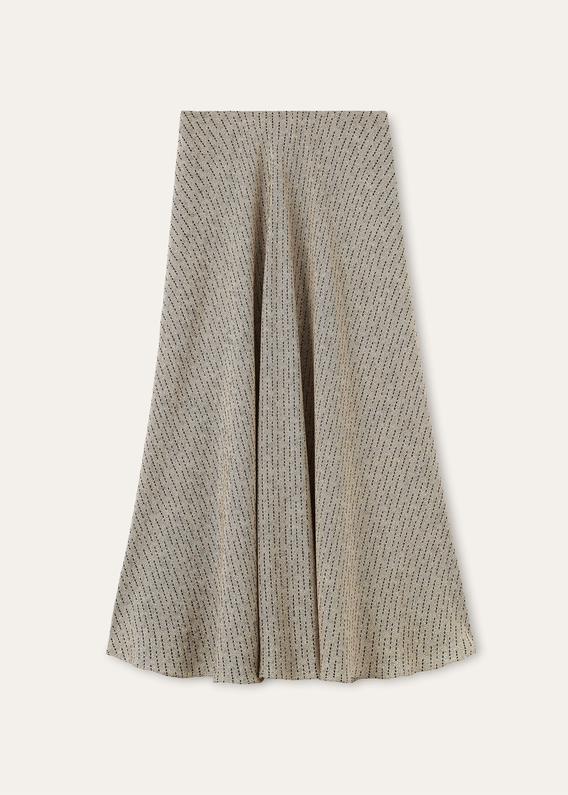 ERIKA SKIRT CORIANDER SEEDS DIAGONAL SILK J.