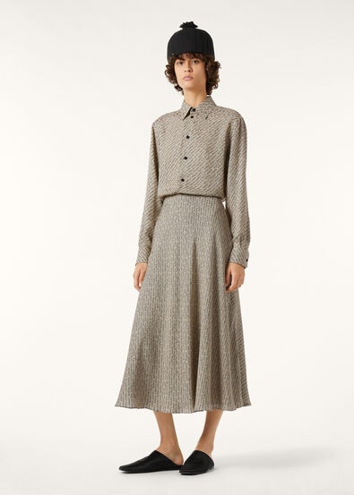 ERIKA SKIRT CORIANDER SEEDS DIAGONAL SILK J.