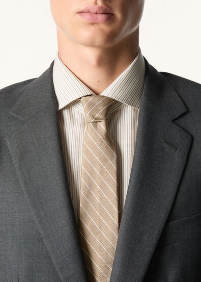 YALE TIE 8 ROYAL STRIPE SILK