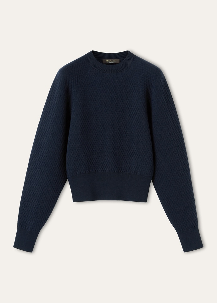 QUILTED ROYAL LIGHTNESS CREWNECK WOOL SILK GG 14_FAQ9185_W000_5