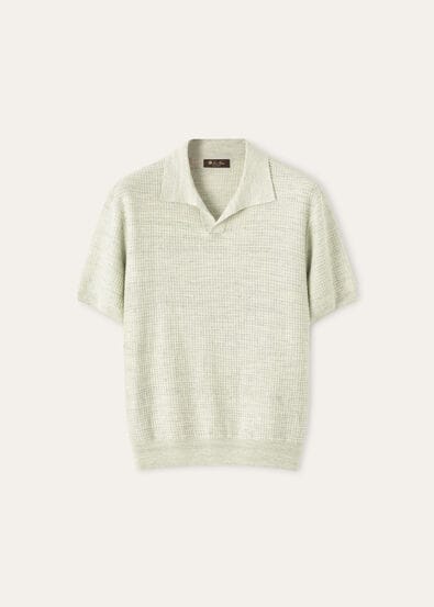 SAVAN SS POLO BUTTONLESS LINEN SILK GG 14