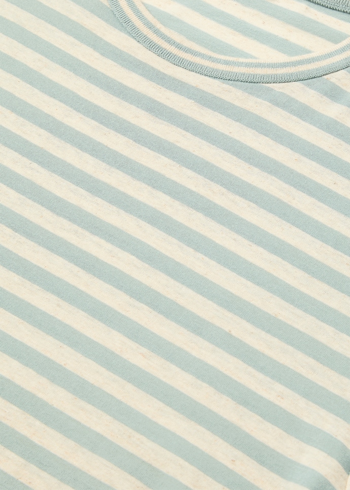 AGONDA T-SHIRT COTTON LINEN STRIPES_FAQ9237_F7SY_7