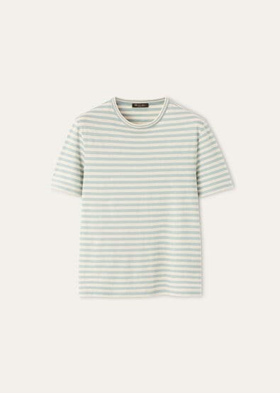 AGONDA T-SHIRT COTTON LINEN STRIPES