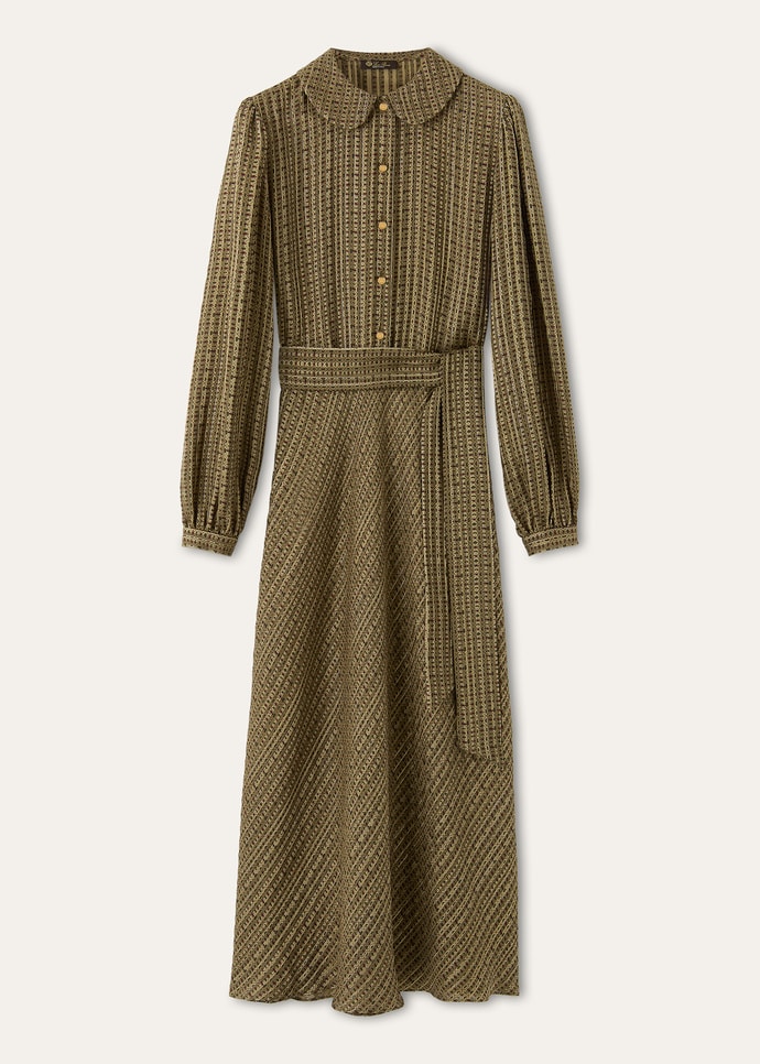 LAIKA DRESS GOLDEN BEES SILK LAME'_FAQ9321_T1WZ_5