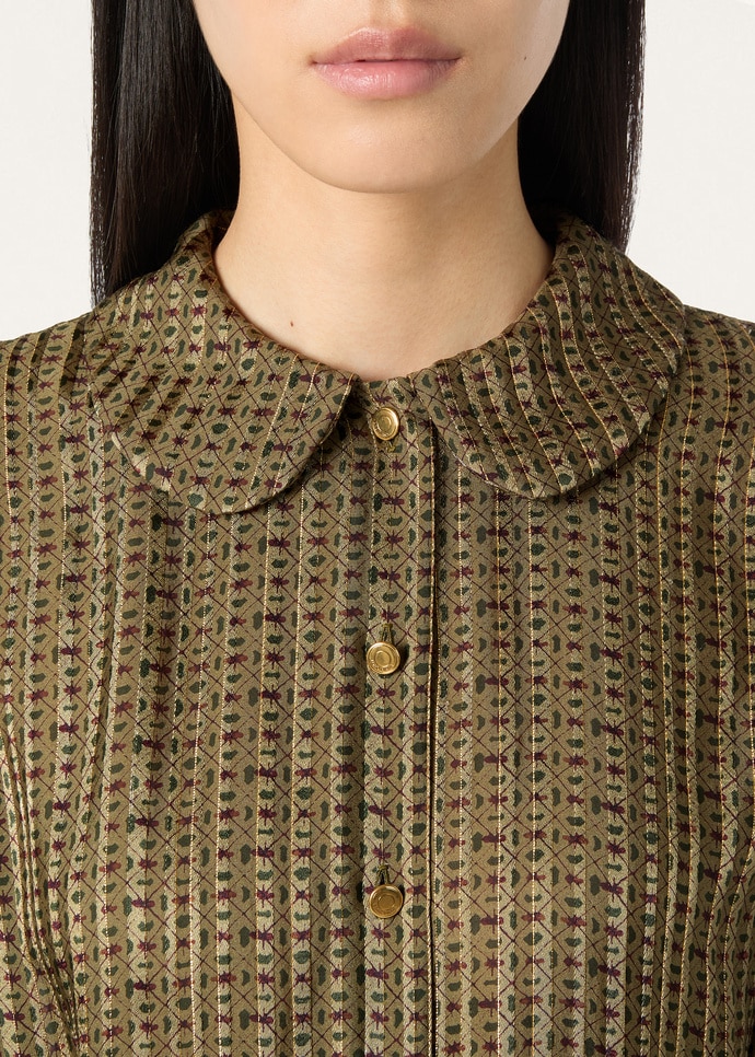 LAIKA DRESS GOLDEN BEES SILK LAME'_FAQ9321_T1WZ_2