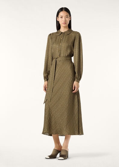 LAIKA DRESS GOLDEN BEES SILK LAME'