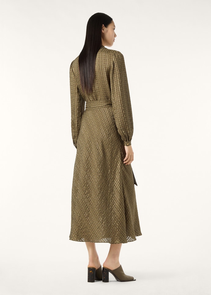 LAIKA DRESS GOLDEN BEES SILK LAME'_FAQ9321_T1WZ_4