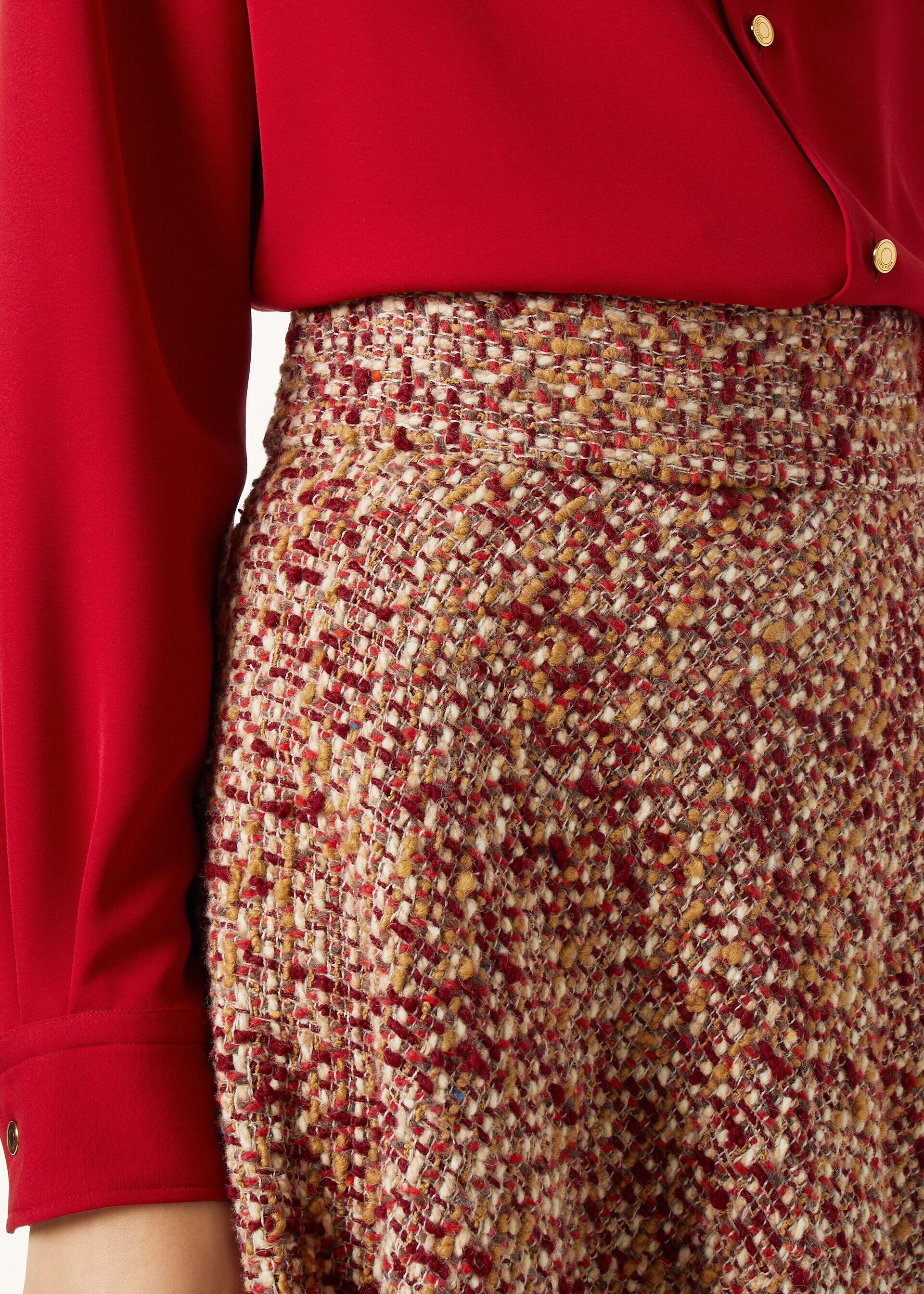 AMELY SHORT SKIRT BOUCLE PLAID