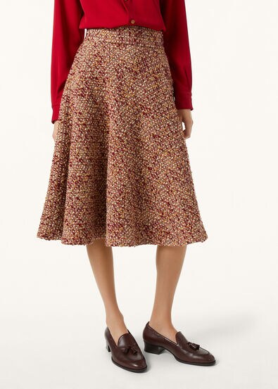 AMELY SHORT SKIRT BOUCLE PLAID