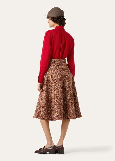 AMELY SHORT SKIRT BOUCLE PLAID