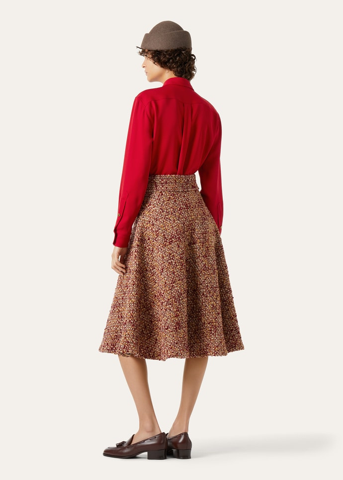 AMELY SHORT SKIRT BOUCLE PLAID_FAQ9354_F7YT_4