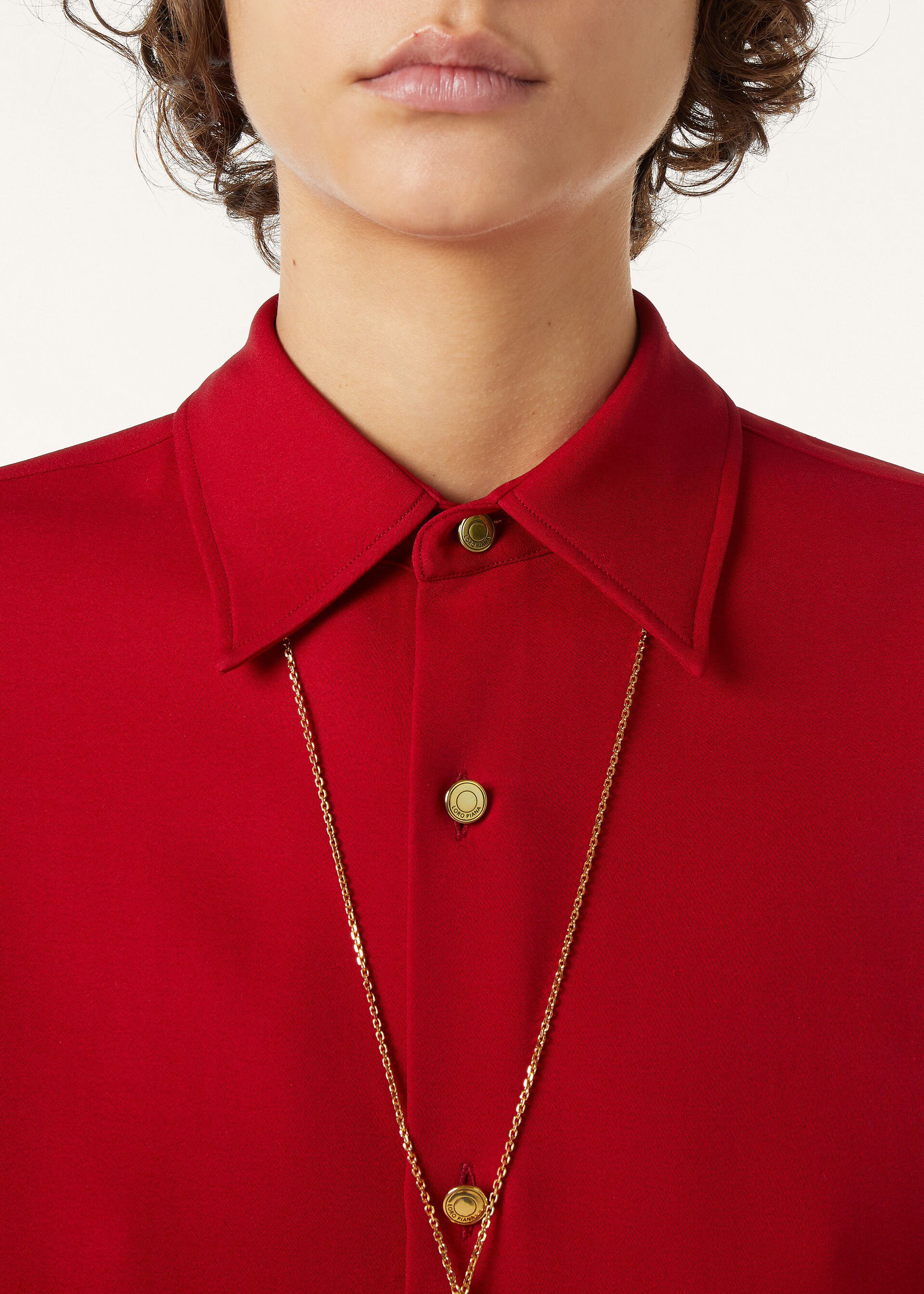 THEA SQUARE COLLAR SHIRT CADY CREPE