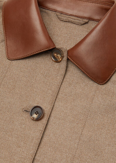 KIEFER BOMBER CASH RAW SILK HOPSACK