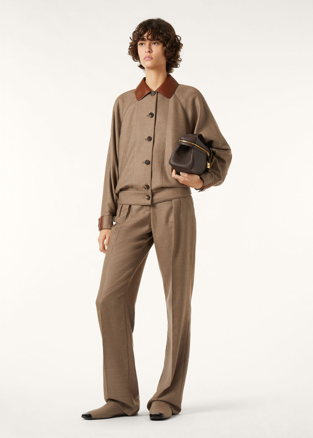 KIEFER BOMBER CASH RAW SILK HOPSACK