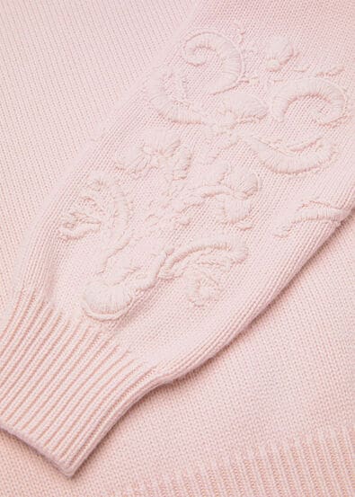 CLASSIC BABY CASH EMBROIDERED CREWNECK SWEATER BC RELIEF
