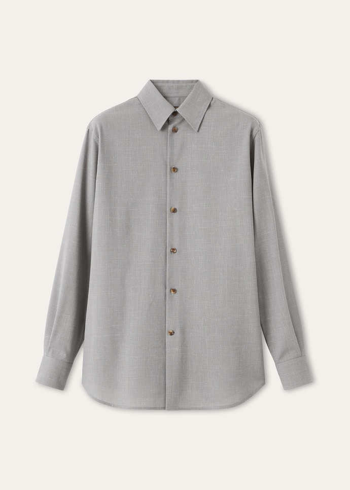 THEA SQUARE COLLAR SHIRT ZELANDER WOOL SILK_FAQ9488_M0UH_5