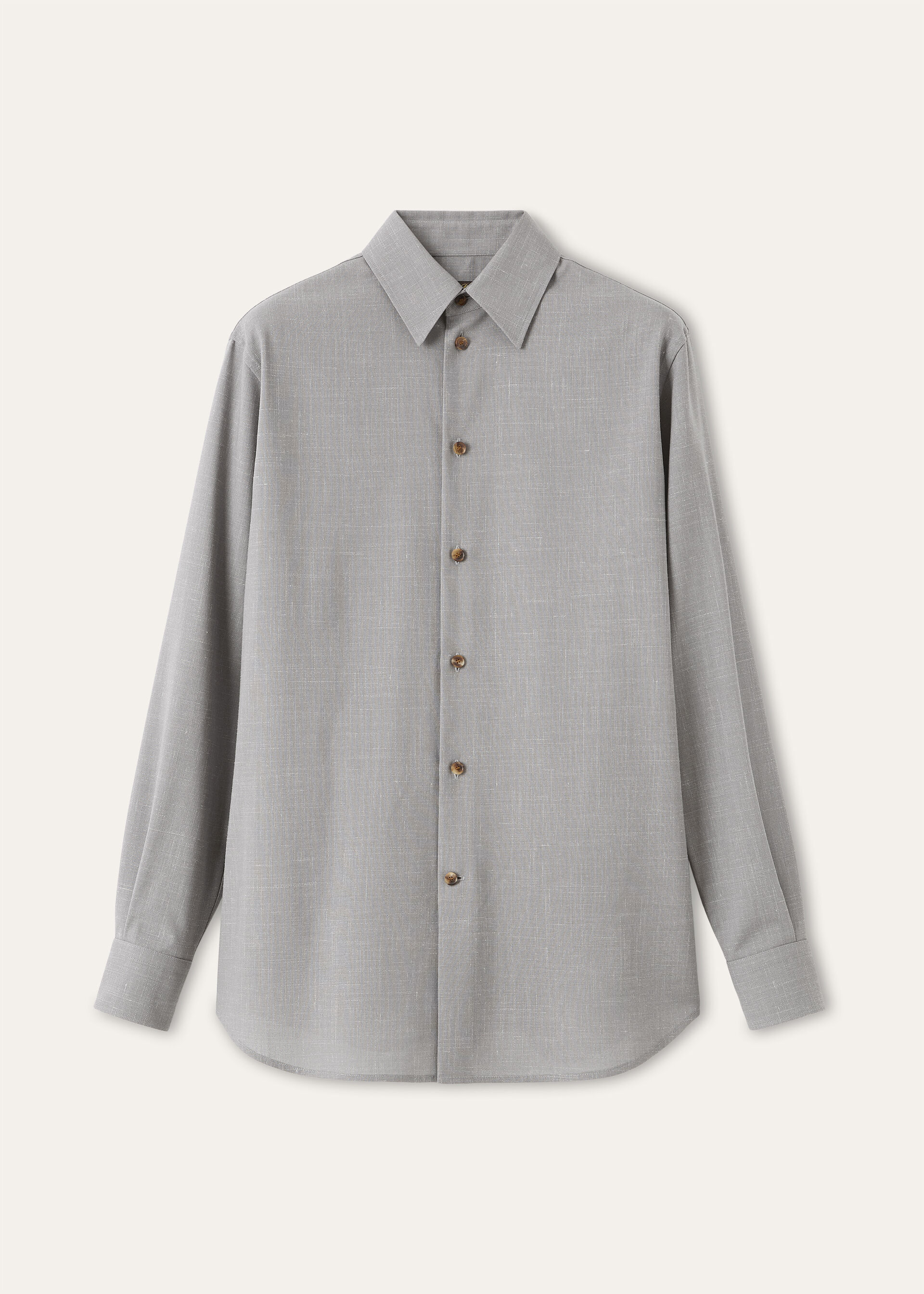 THEA SQUARE COLLAR SHIRT ZELANDER WOOL SILK