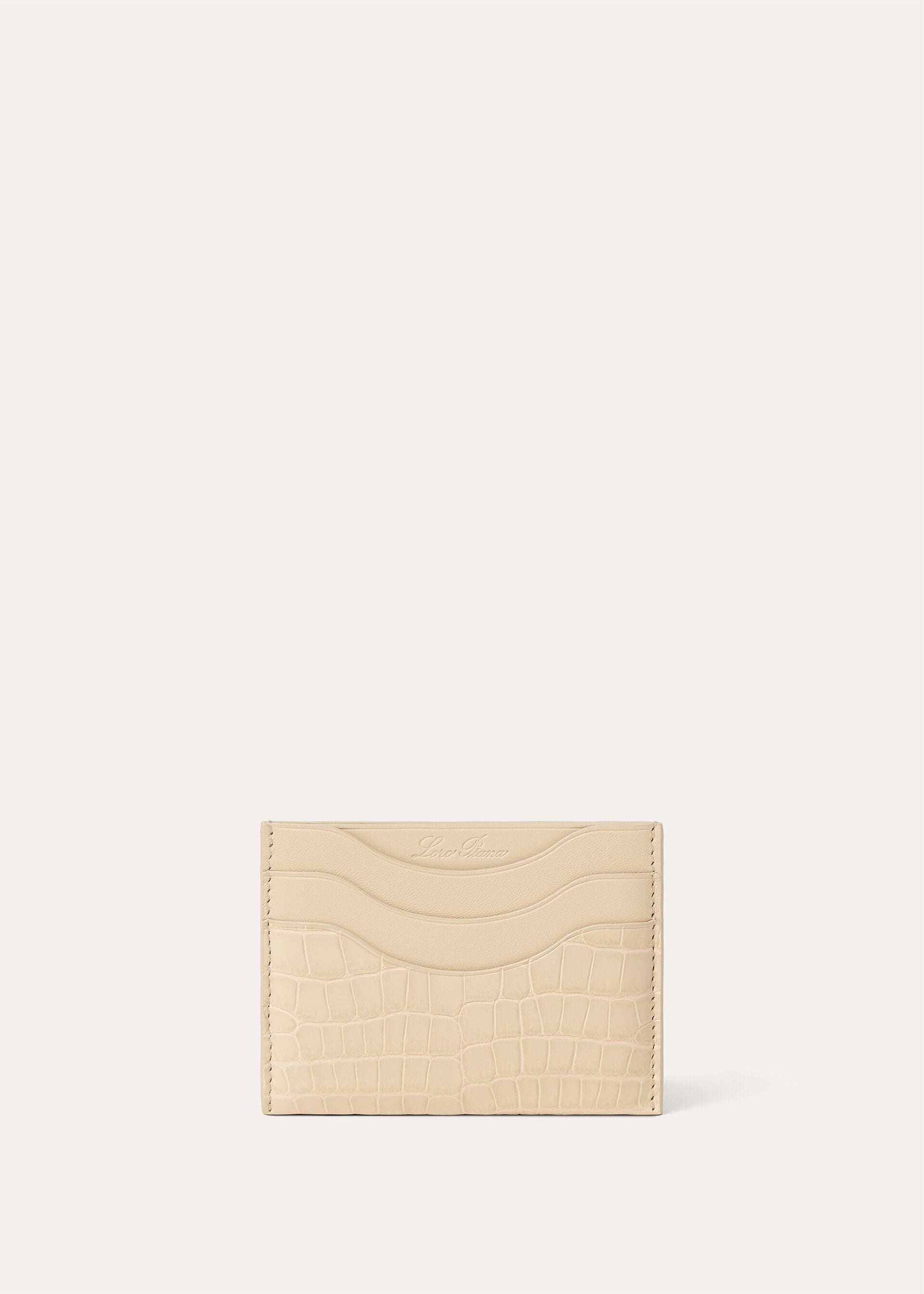 EXTRA CARDHOLDER ROUNDED LTHR/BUTTER CROCODILE