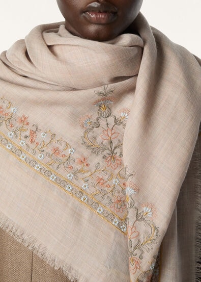 BUTTERFLY GARDEN EMBRODEIDERED SHAWL 140 CASH