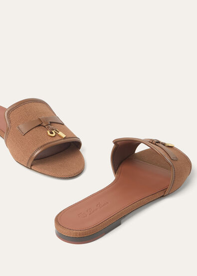 SUMMER CHARMS FLAT MULE CANVAS & CALF