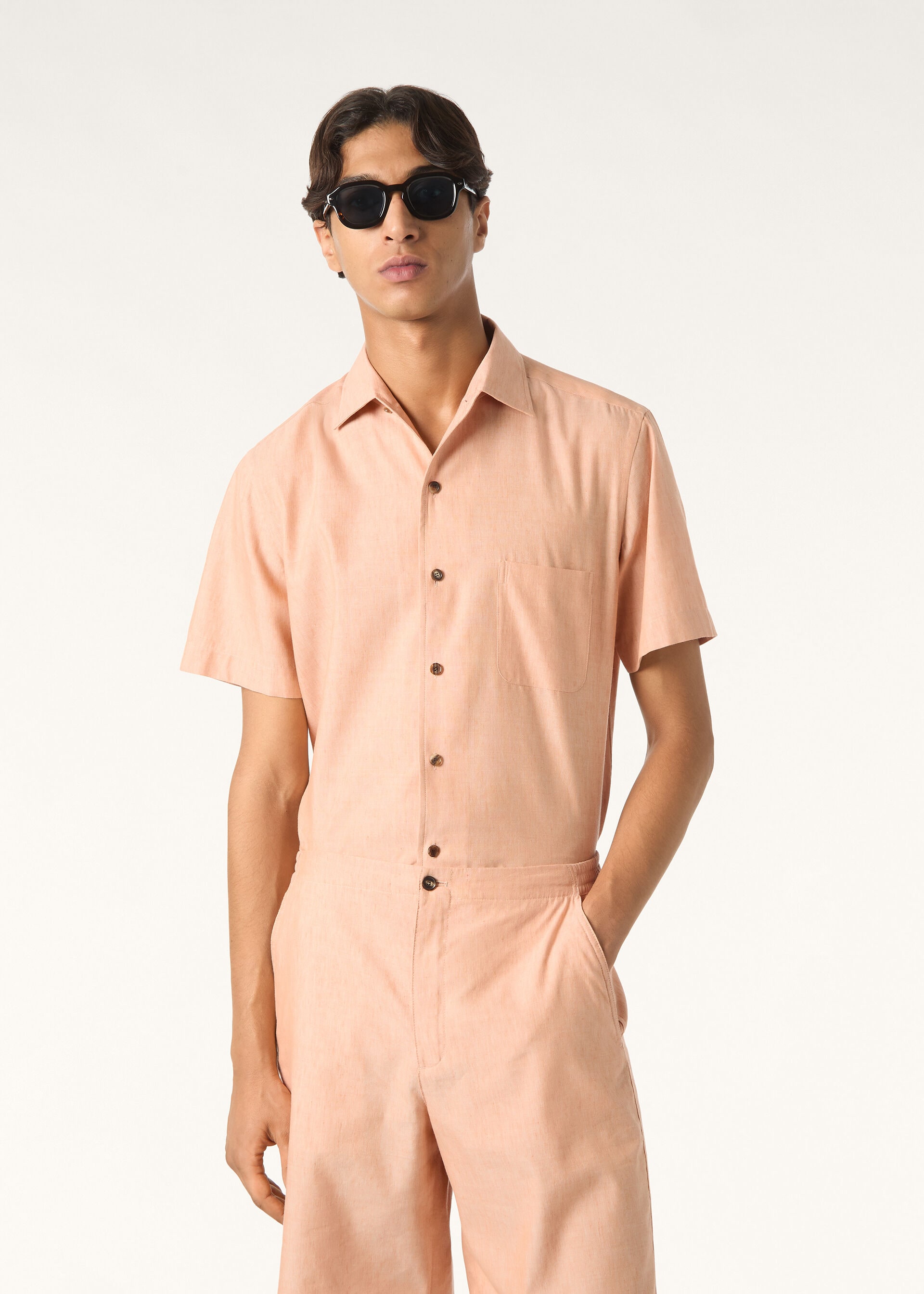 ANDRE' SHIRT SS SOLAIRE TRAMA LANA