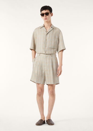 FEDERICO SHIRT SS LINEN CHECK